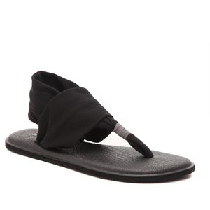 Black Sanuk Yoga Sling Sandals